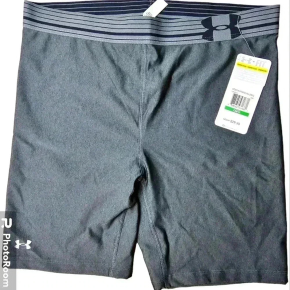 NWT Under Armour Heat Gear Alpha womens compression shorts charcoal #125657… - Picture 1 of 5